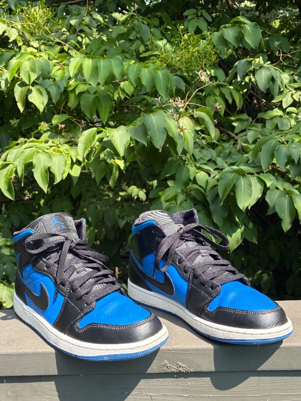 Size 10 Black & Royal Blue Air Jordan 1 Mid
